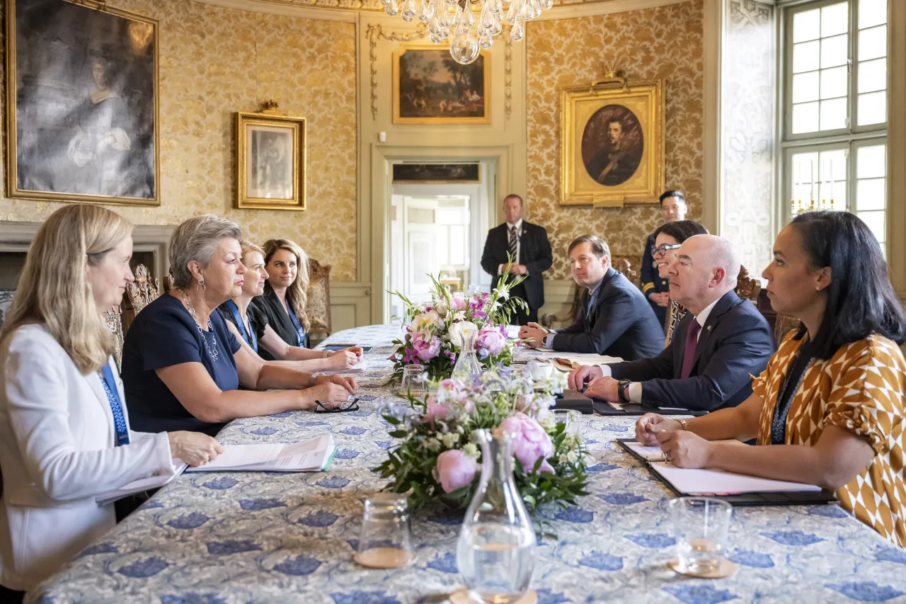 Image: DHS Secretary Alejandro Mayorkas Participates in a Bilateral Meeting with the European Commissioner for Home Affairs (042)