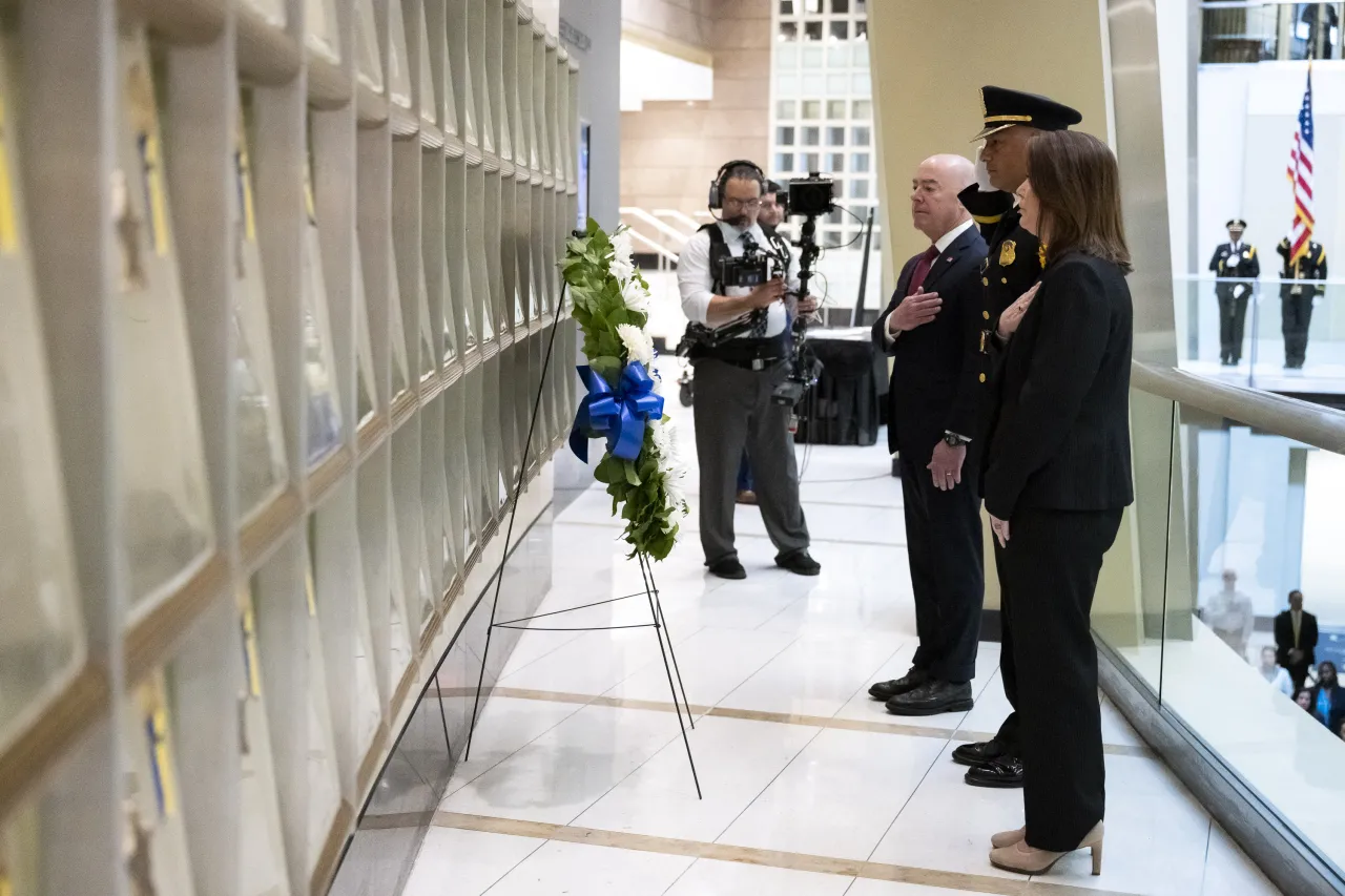 Image: DHS Secretary Alejandro Mayorkas Attends USSS Wall of Honor Ceremony  (023)