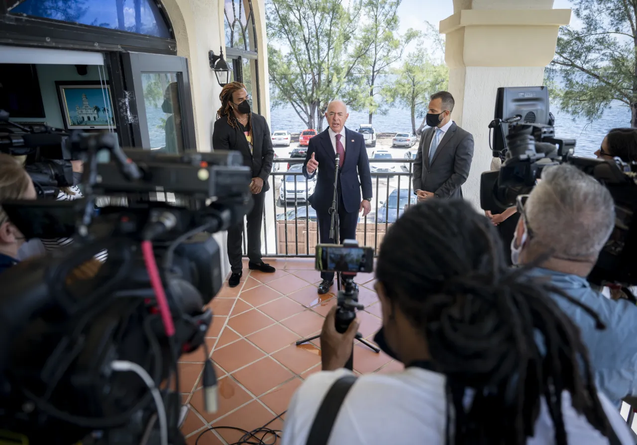 Image: DHS Secretary Alejandro Mayorkas Speaks to the Press (3)