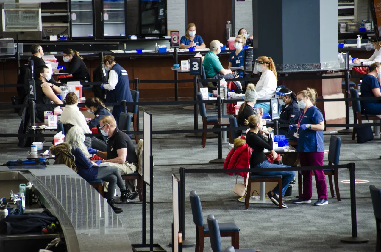 Image: Gillette Stadium Mass Vaccination Site