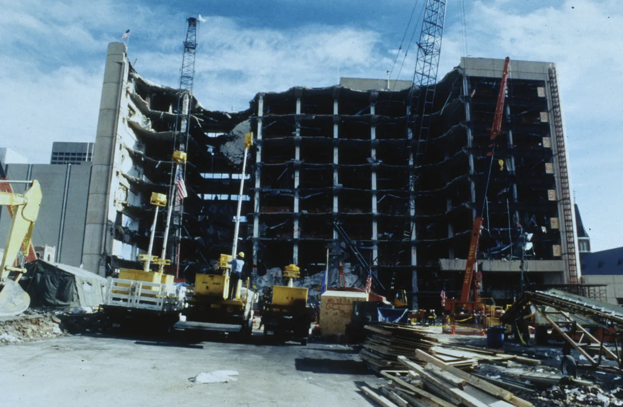 Image: Oklahoma City Bombing - A Cross Section of the Damage