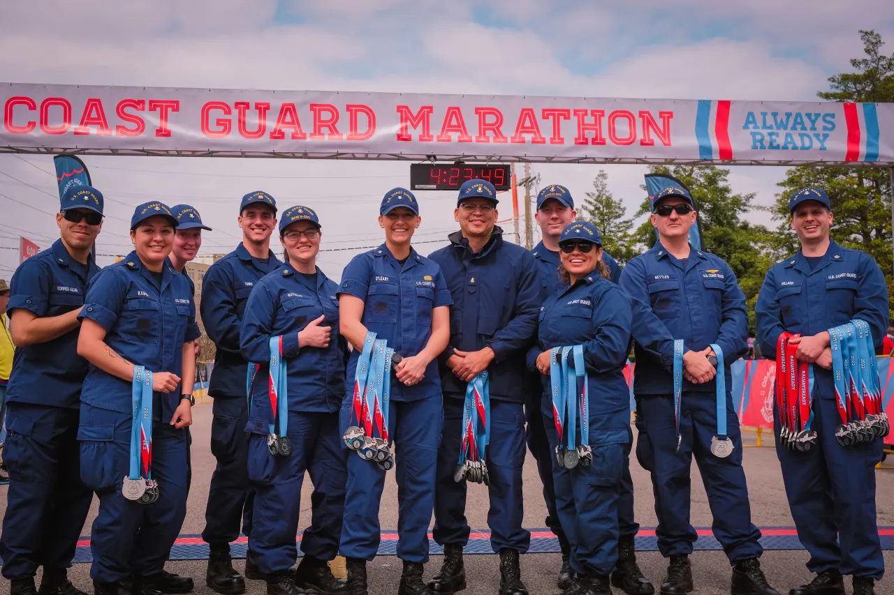 Image: Coast Guard Officers at the Coast Guard Marathon