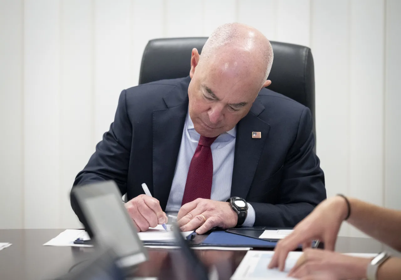 DHS Secretary Alejandro Mayorkas Participates In FEMA Briefing (021 ...