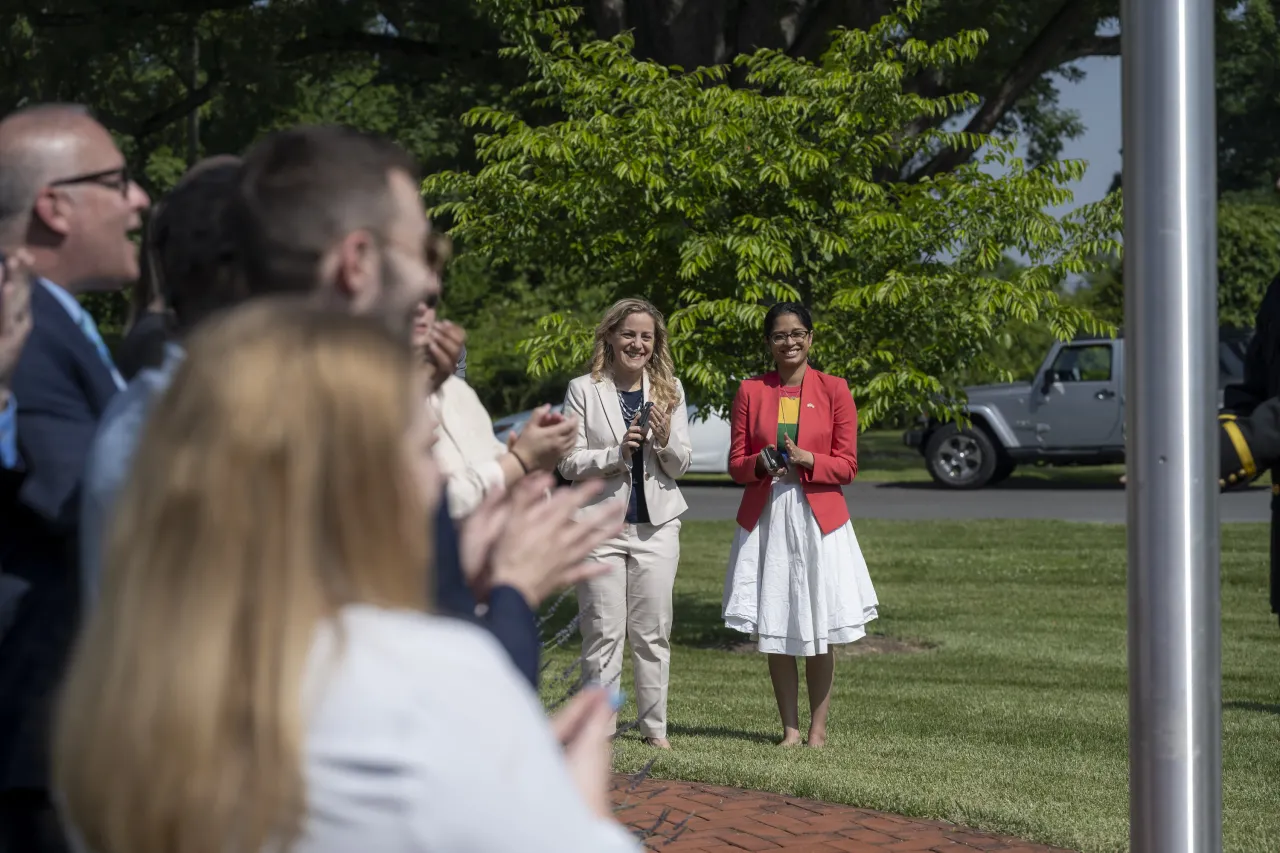 Image: DHS Headquarters Raises Pride Flag  (011)