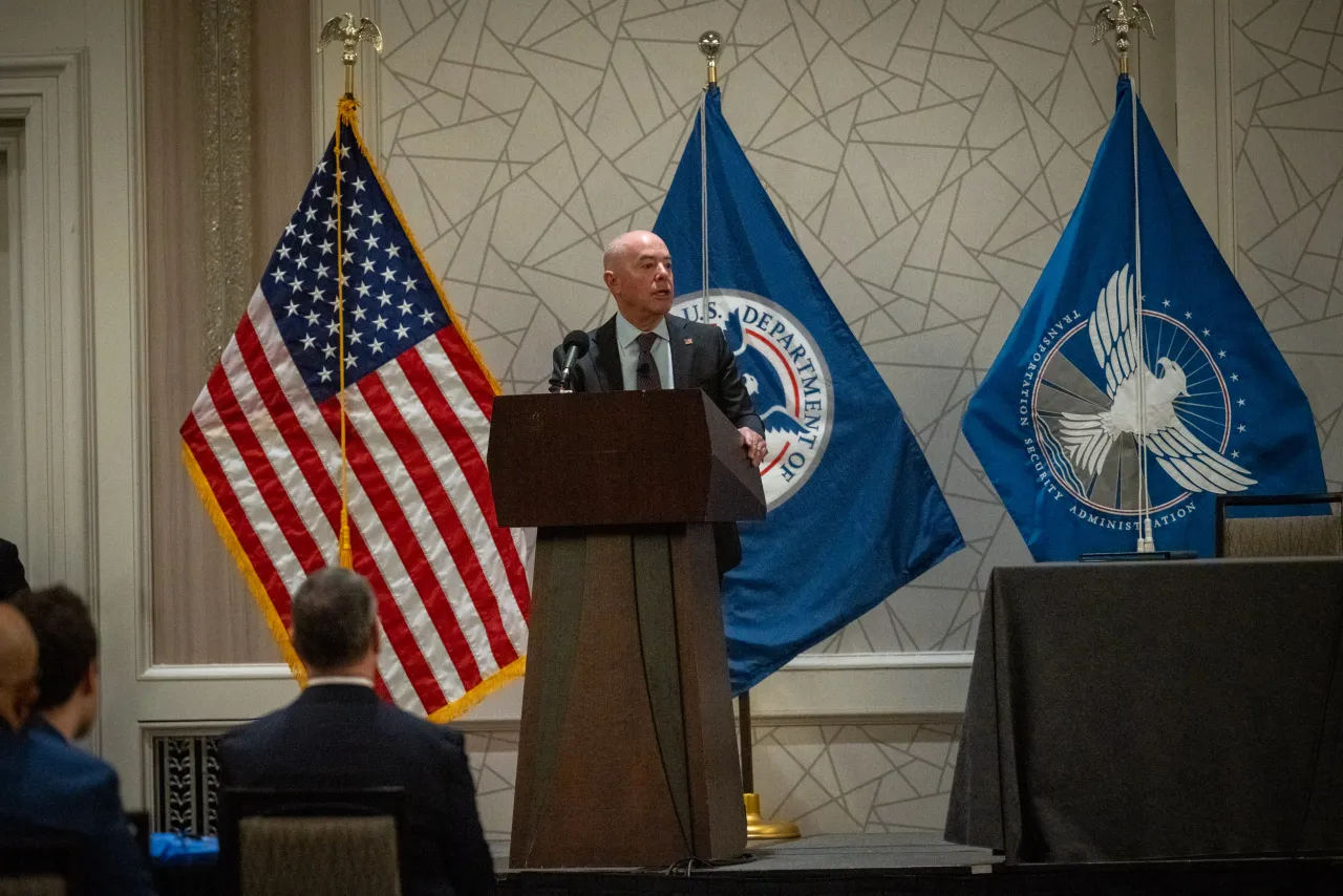 Image: DHS Secretary Alejandro Mayorkas Speaks at TSA Senior Leadership Conference (015)