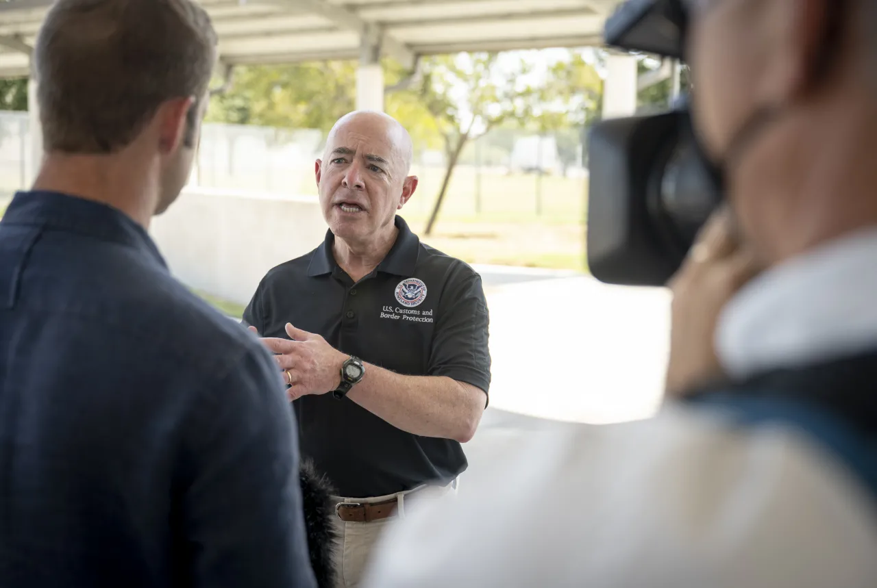 Image: DHS Secretary Alejandro Mayorkas Participates in a Press Interview (2)