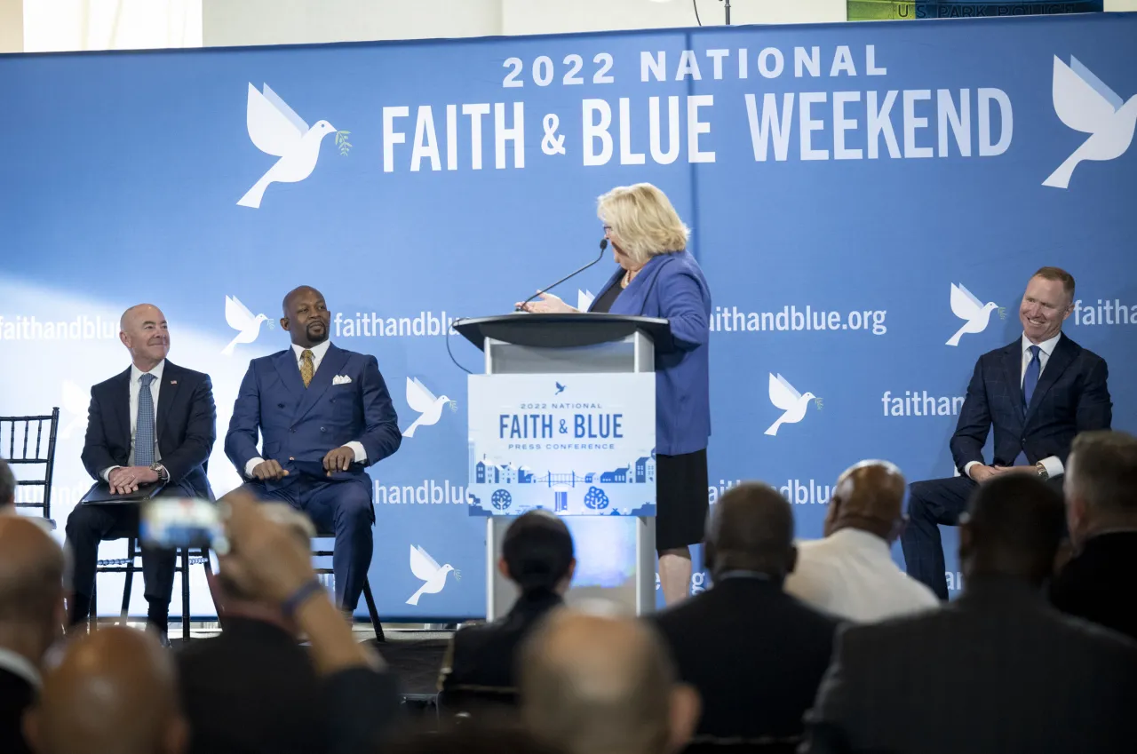 Image: DHS Secretary Mayorkas Speaks at 2022 Faith and Blue (022)