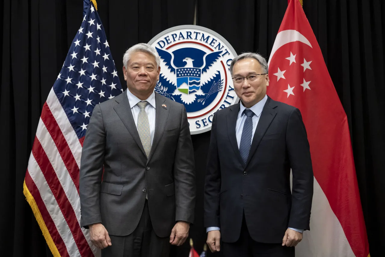 Image: DHS Deputy Secretary John Tien Participates in a Bilat with Singapore Permanent Secretary Mr. Pang Kin Keong  (011)