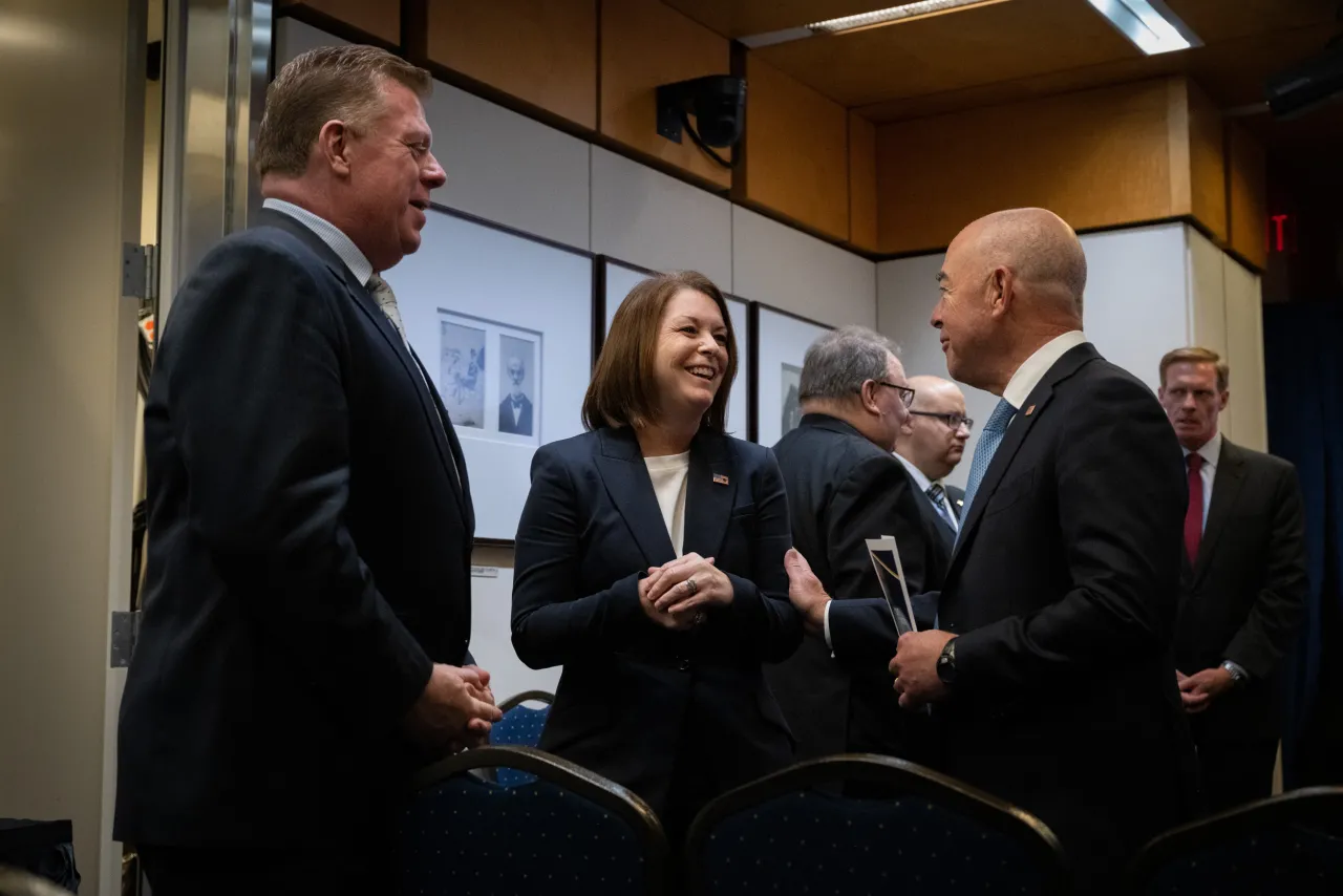 Image: DHS Secretary Alejandro Mayorkas Swears In Director of USSS (031)