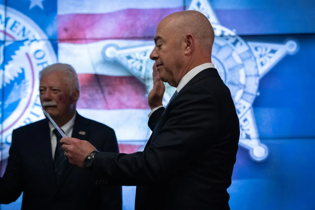 Image: DHS Secretary Alejandro Mayorkas Swears In Director of USSS (018)