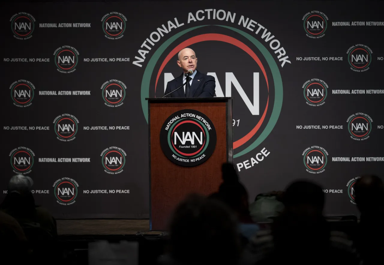 Image: DHS Secretary Alejandro Mayorkas Delivers Remarks to National Action Network (009)