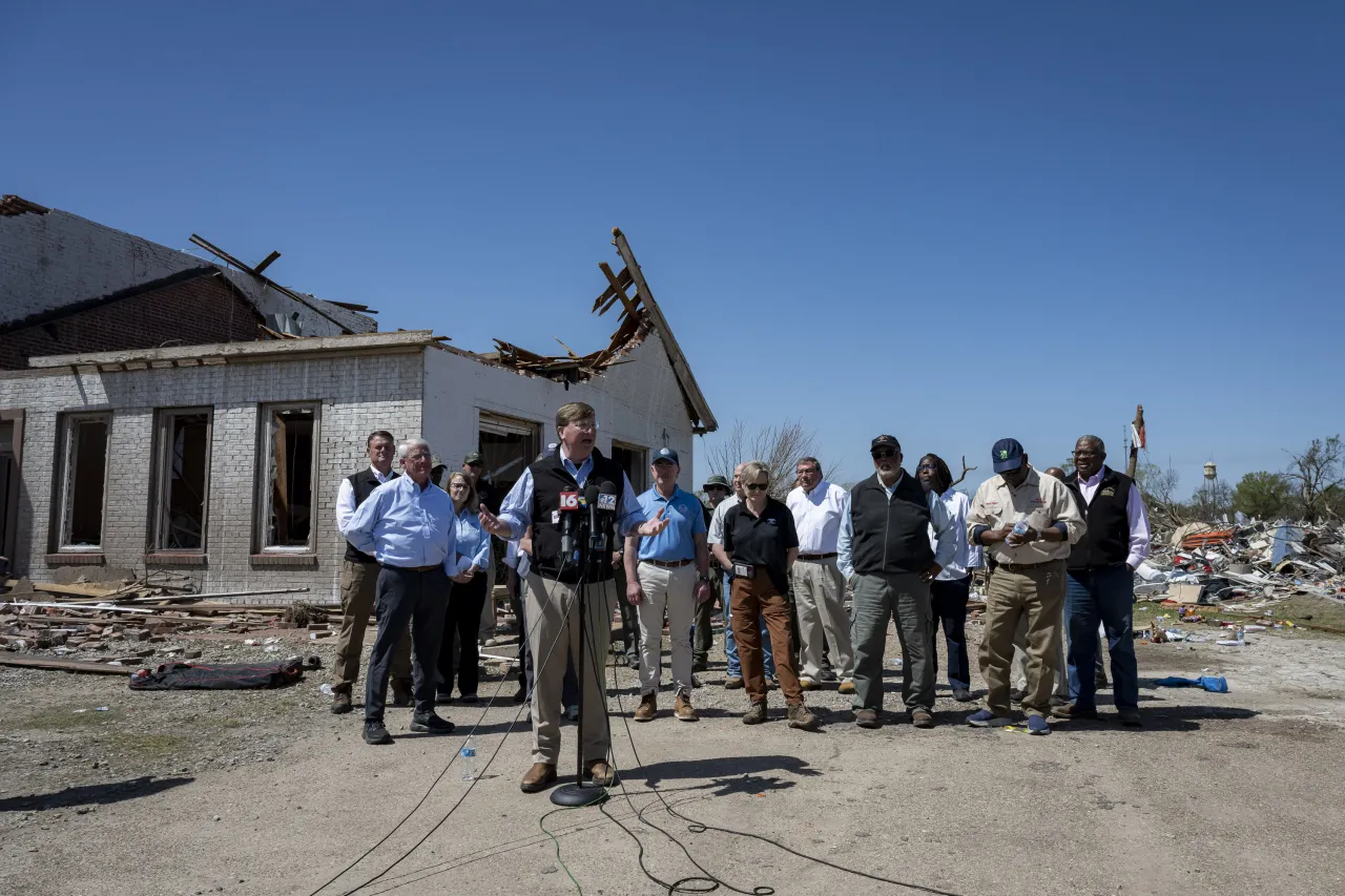 Image: DHS Secretary Alejandro Mayorkas Visits Rolling Fork, Mississippi  (058)