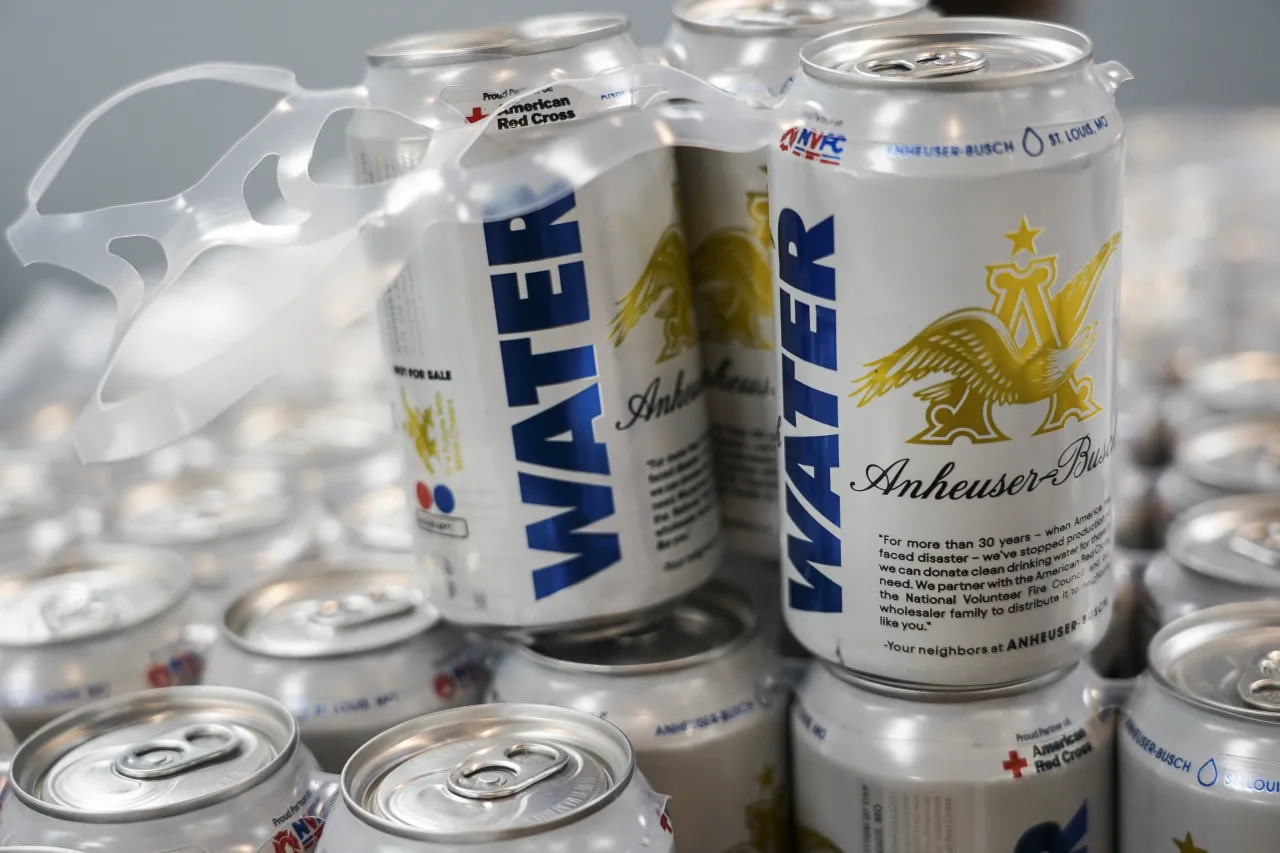 Image: Anheuser-Busch Canned Water for Hurricane Ian Survivors