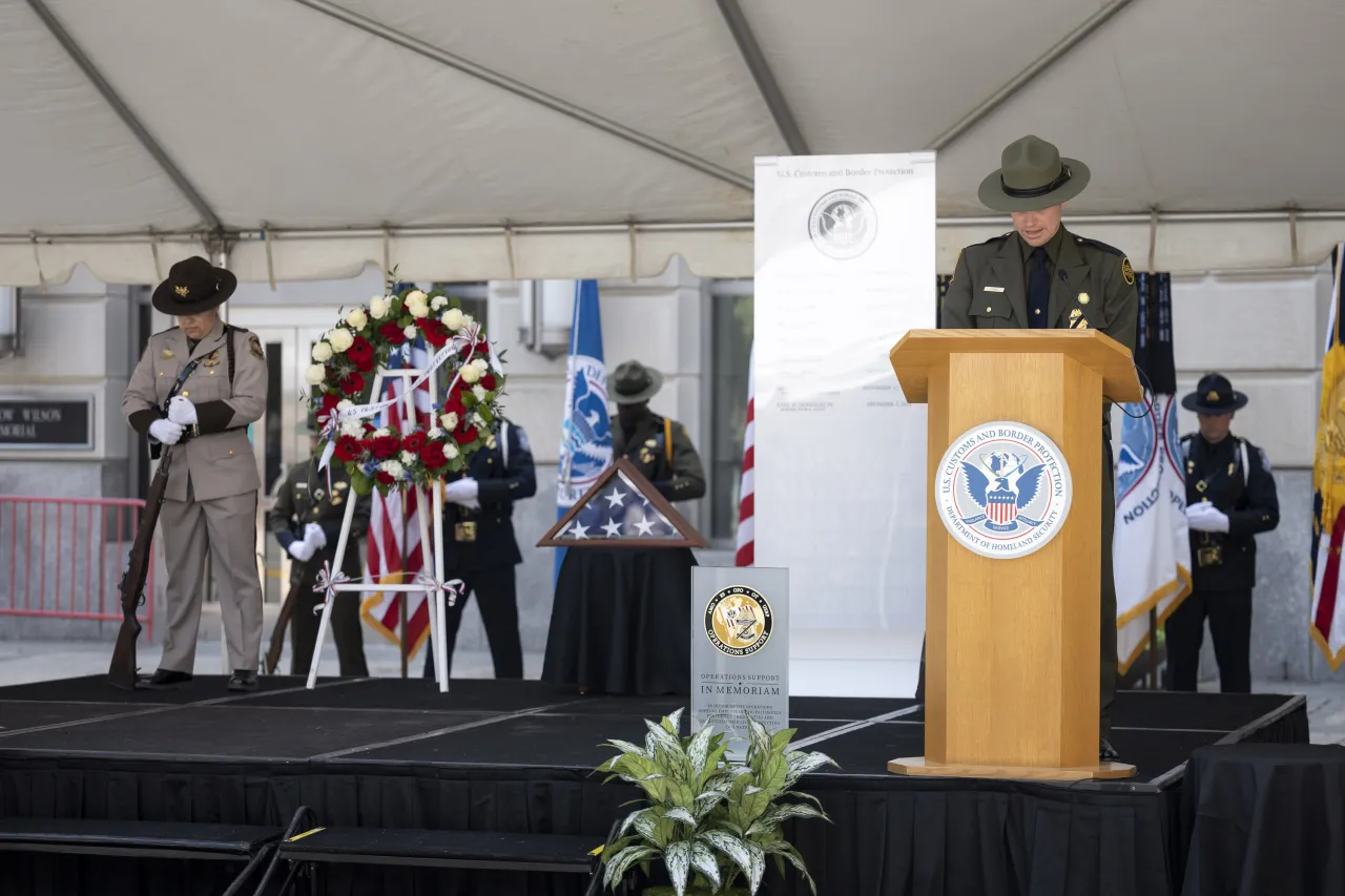 Image: DHS Secretary Alejandro Mayorkas Attends the Annual CBP Valor Memorial   (060)