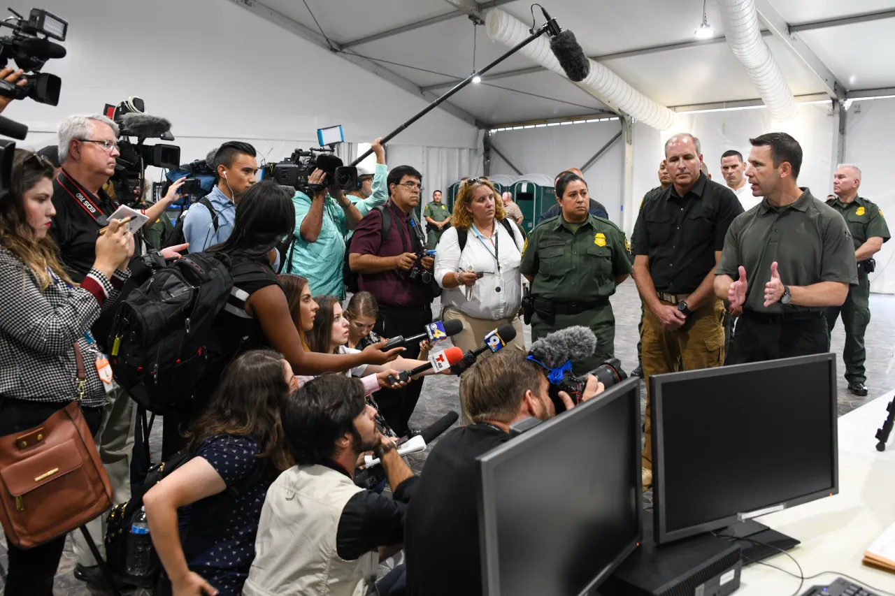 Image: Acting Secretary McAleenan Tours USBP Soft-Sided Facility (12)