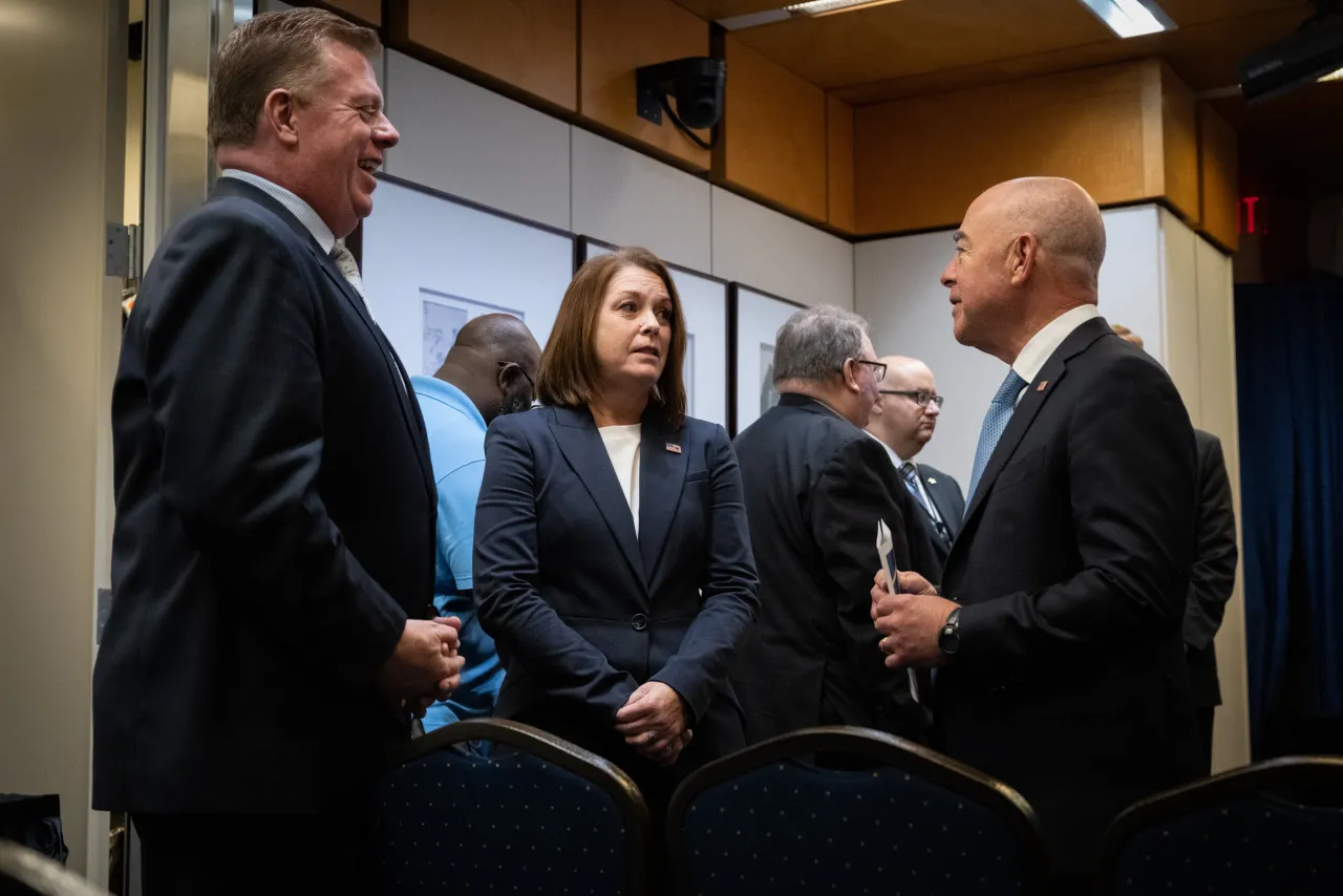 Image: DHS Secretary Alejandro Mayorkas Swears In Director of USSS (030)