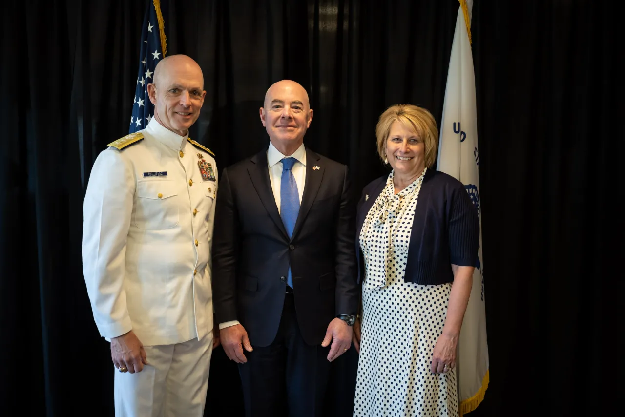 Image: DHS Secretary Alejandro Mayorkas Delivers Remarks at USCG Academy Commencement Address 2023 (070)