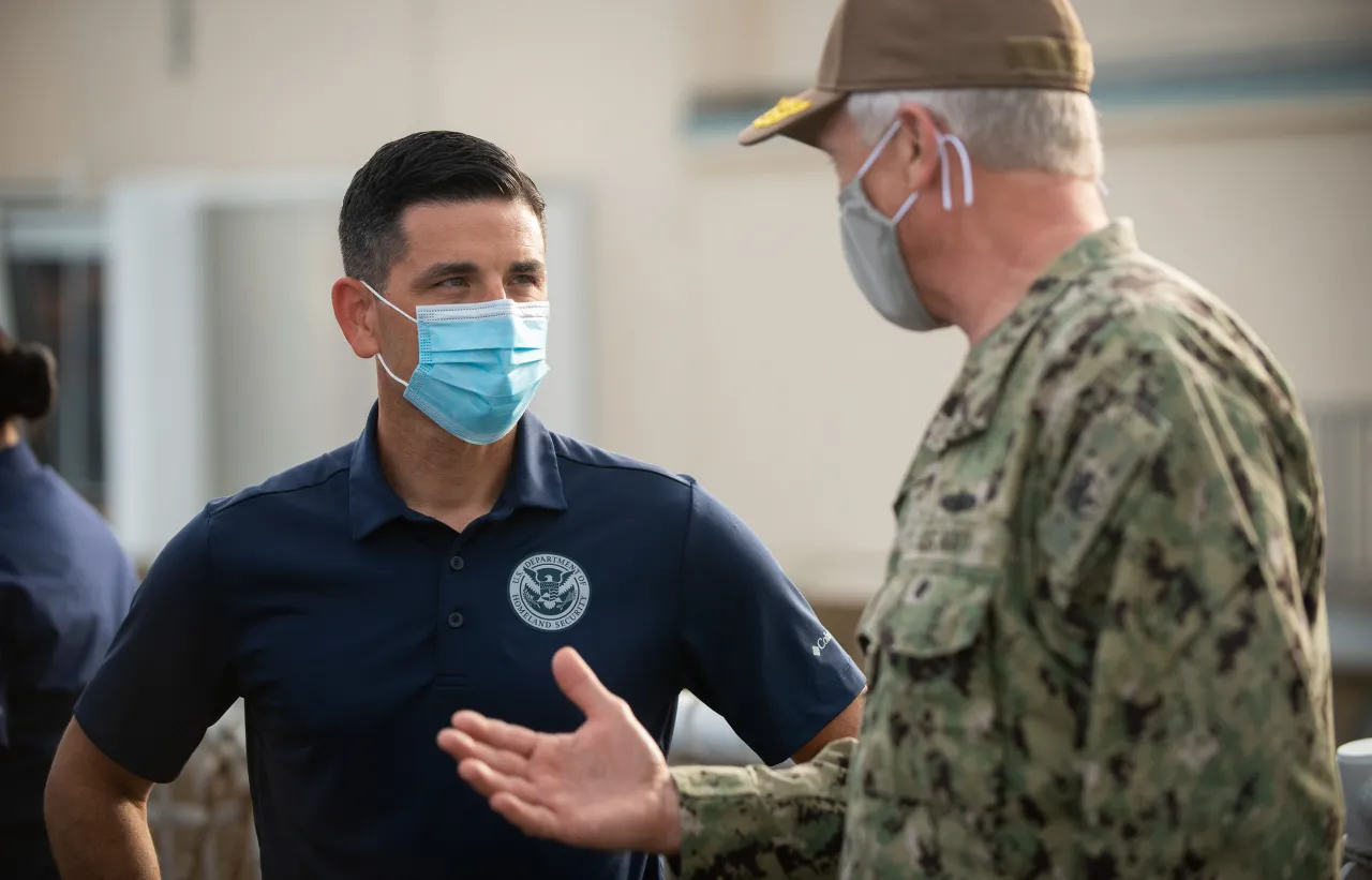 Image: Acting Secretary Wolf Joins USCG Cutter James in Offloading Narcotics (19)