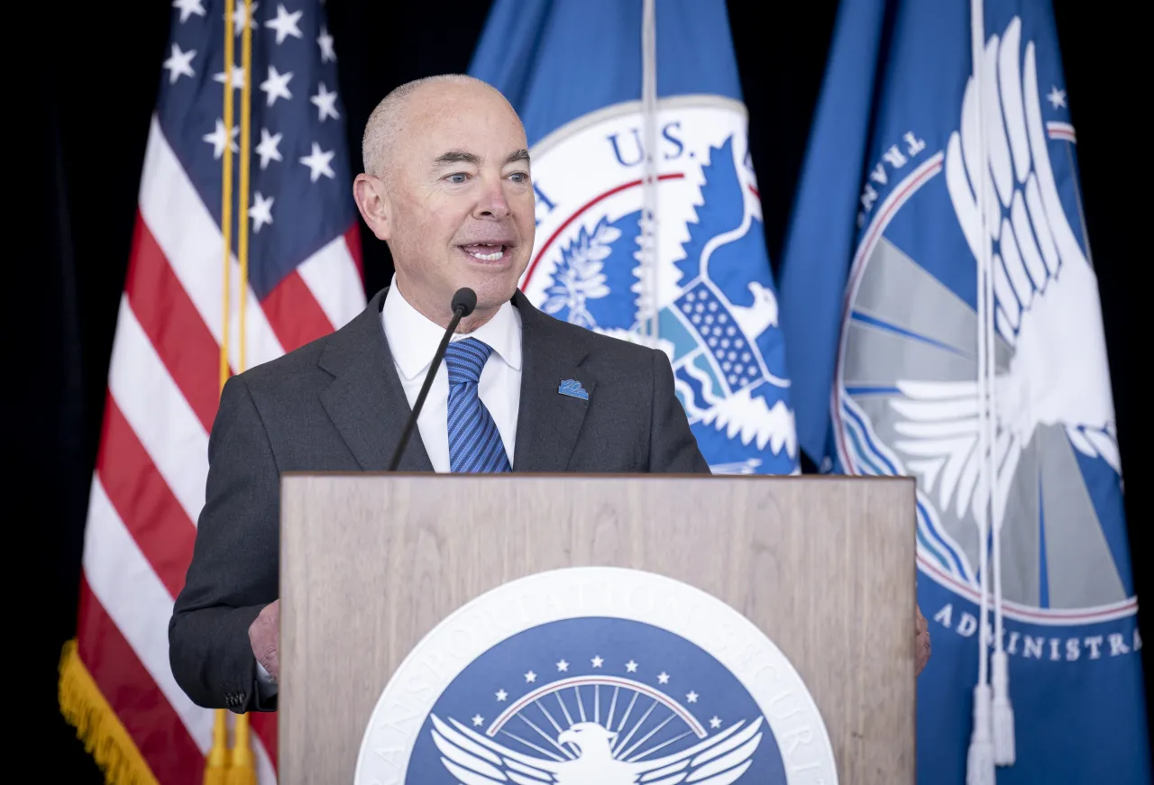 Image: DHS Secretary Alejandro Mayorkas Participates in TSA’s 20th Anniversary (028)