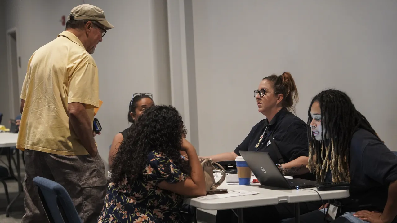 Image: FEMA Mobile Registration Intake Center at Harvest Time International in Sanford (4)