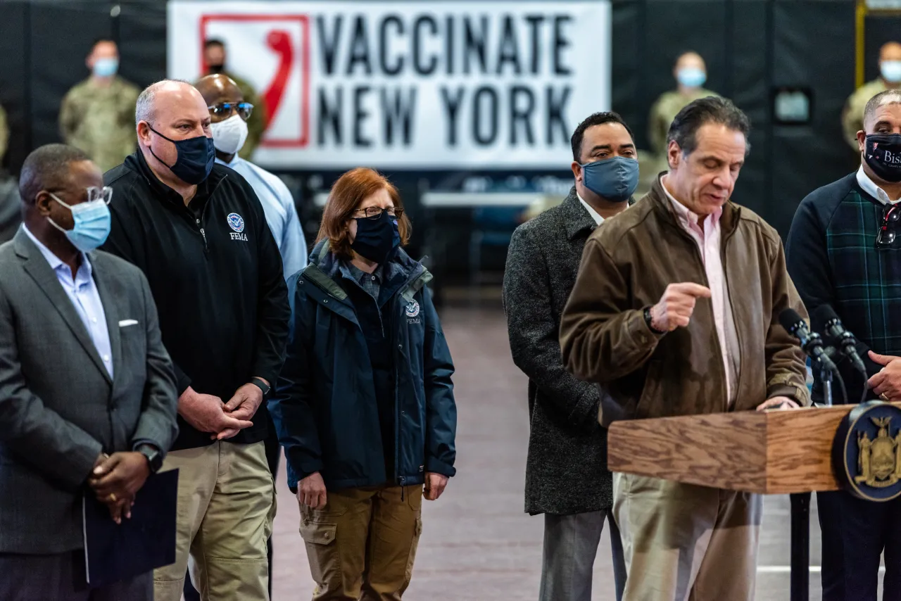 Image: NY Opens First Community Vaccination Center