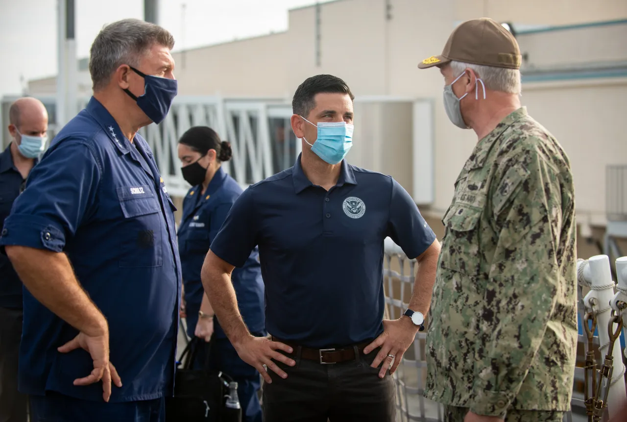 Image: Acting Secretary Wolf Joins USCG Cutter James in Offloading Narcotics (20)