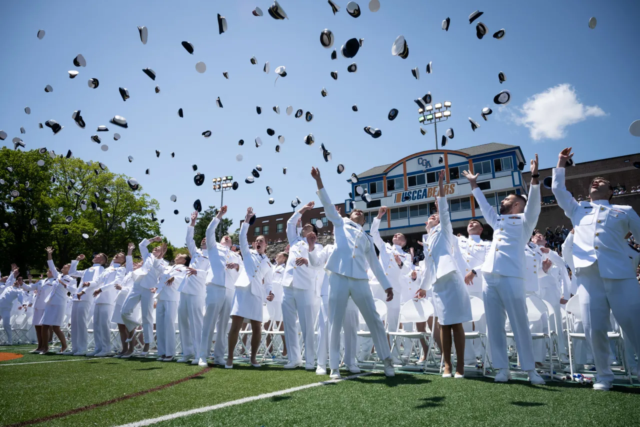 Image: DHS Secretary Alejandro Mayorkas Delivers Remarks at USCG Academy Commencement Address 2023 (066)