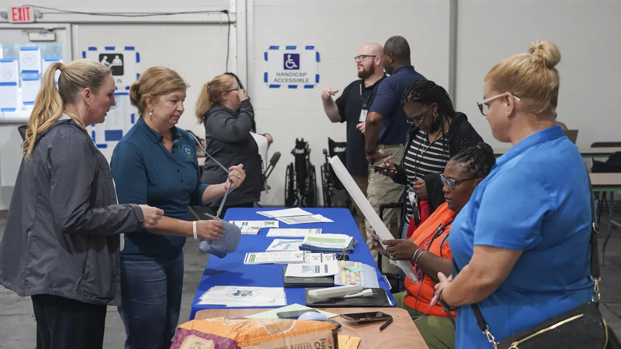 Image: FEMA Disaster Recovery Center is open at Flagler County Fairgrounds, Florida