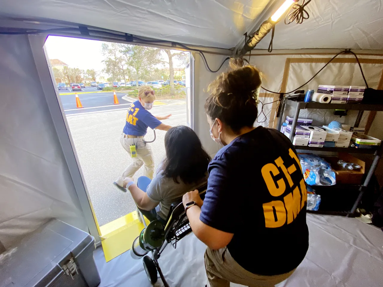 Image: Disaster Medical Assistance Teams Assist Patients Outside of The Gulf Coast Medical Center (4)