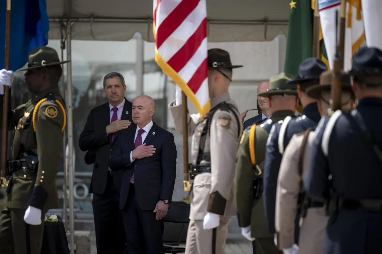 Image: DHS Secretary Alejandro Mayorkas Attends the Annual CBP Valor Memorial   (026)