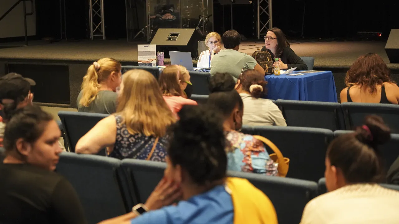 Image: FEMA Mobile Registration Intake Center at Harvest Time International in Sanford (2)