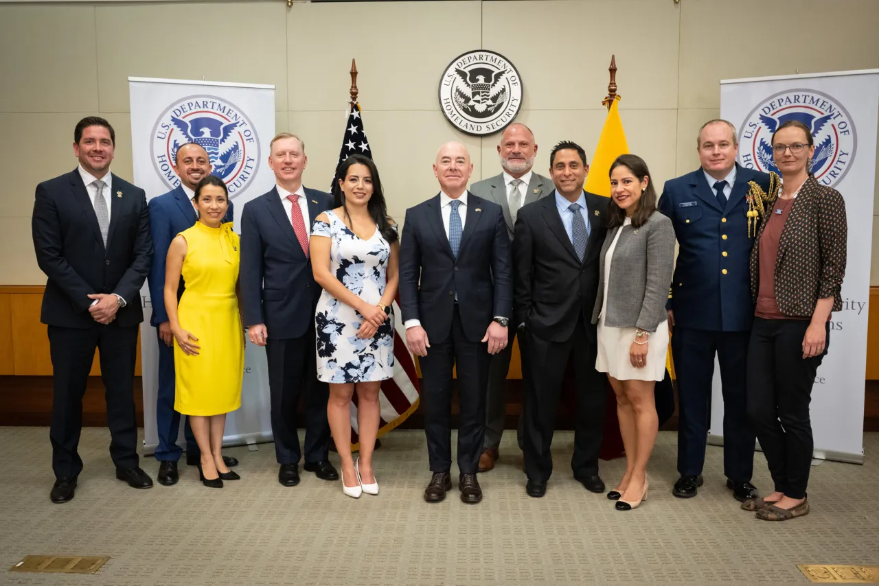 Image: DHS Secretary Alejandro Mayorkas Meets DHS Staff and Marine Detachment in Ecuador (038)