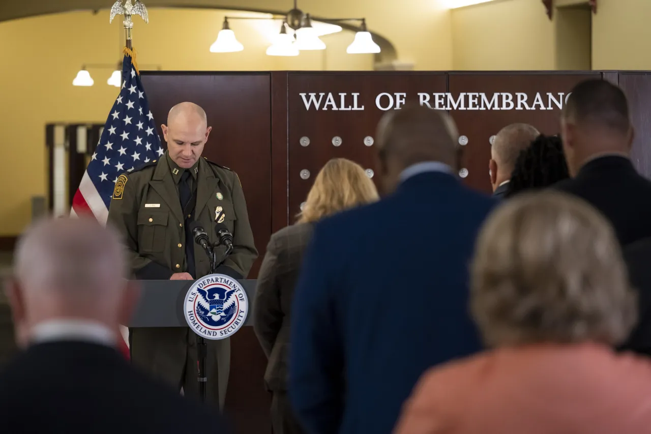 DHS Secretary Alejandro Mayorkas Attends DHS HQ Memorial Ceremony (012 ...