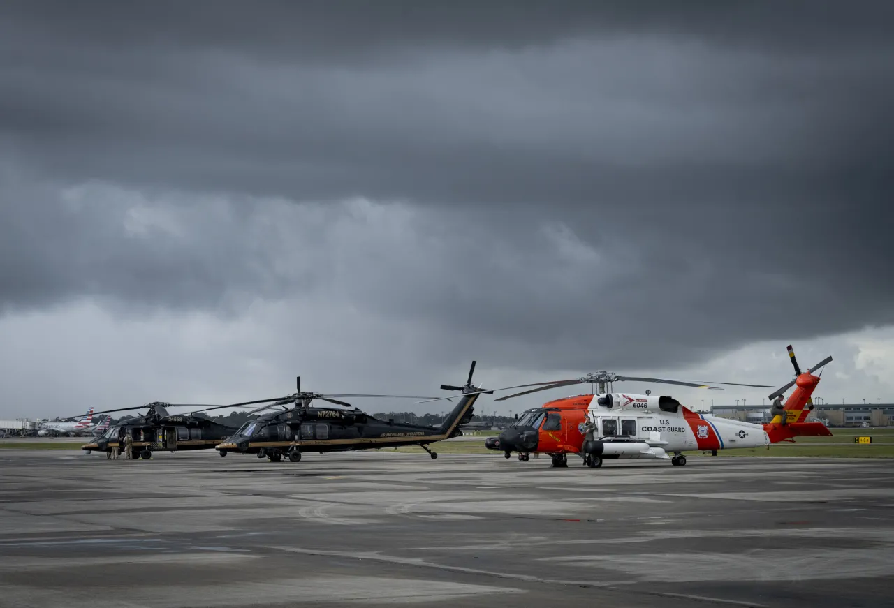 Image: U.S. Customs and Border Protection (CBP) and U.S. Coast Guard (UCG) Helicopters