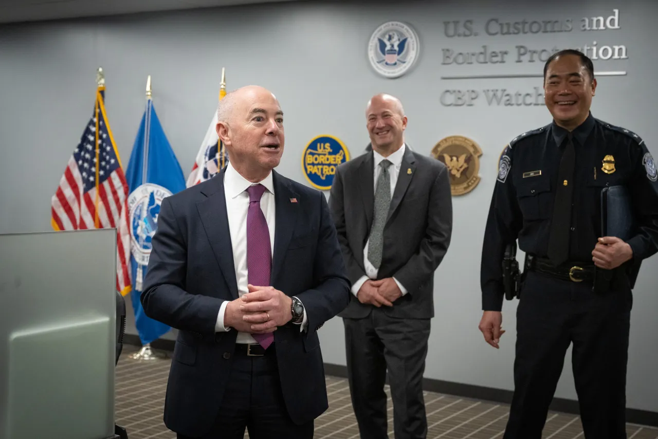 Image: DHS Secretary Alejandro Mayorkas Meets United States Customs and Border Protection Employees (005)