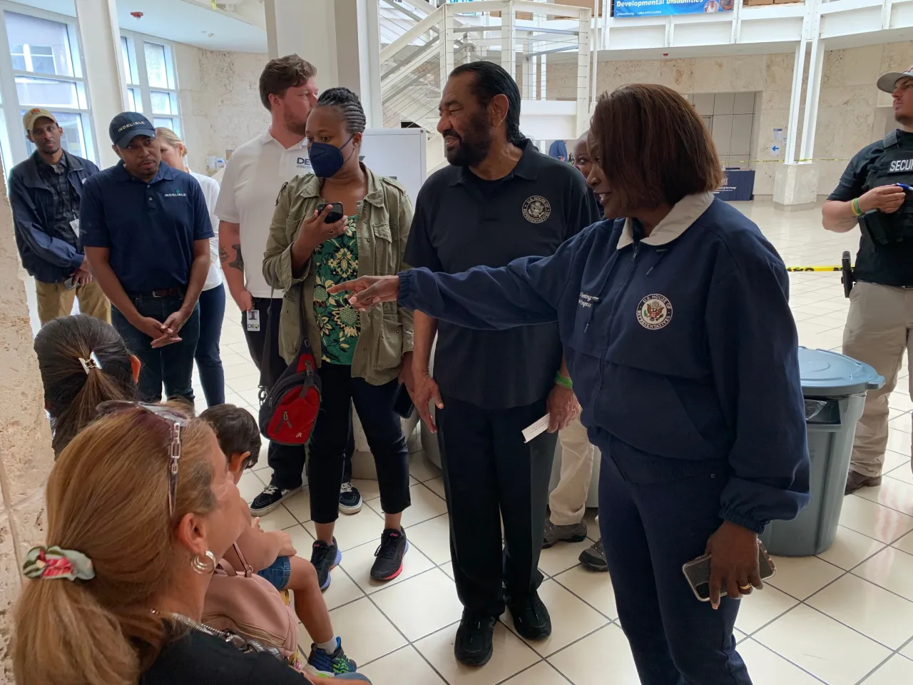 Image: Representatives Al Green and Val Demings Visit a FEMA Disaster R