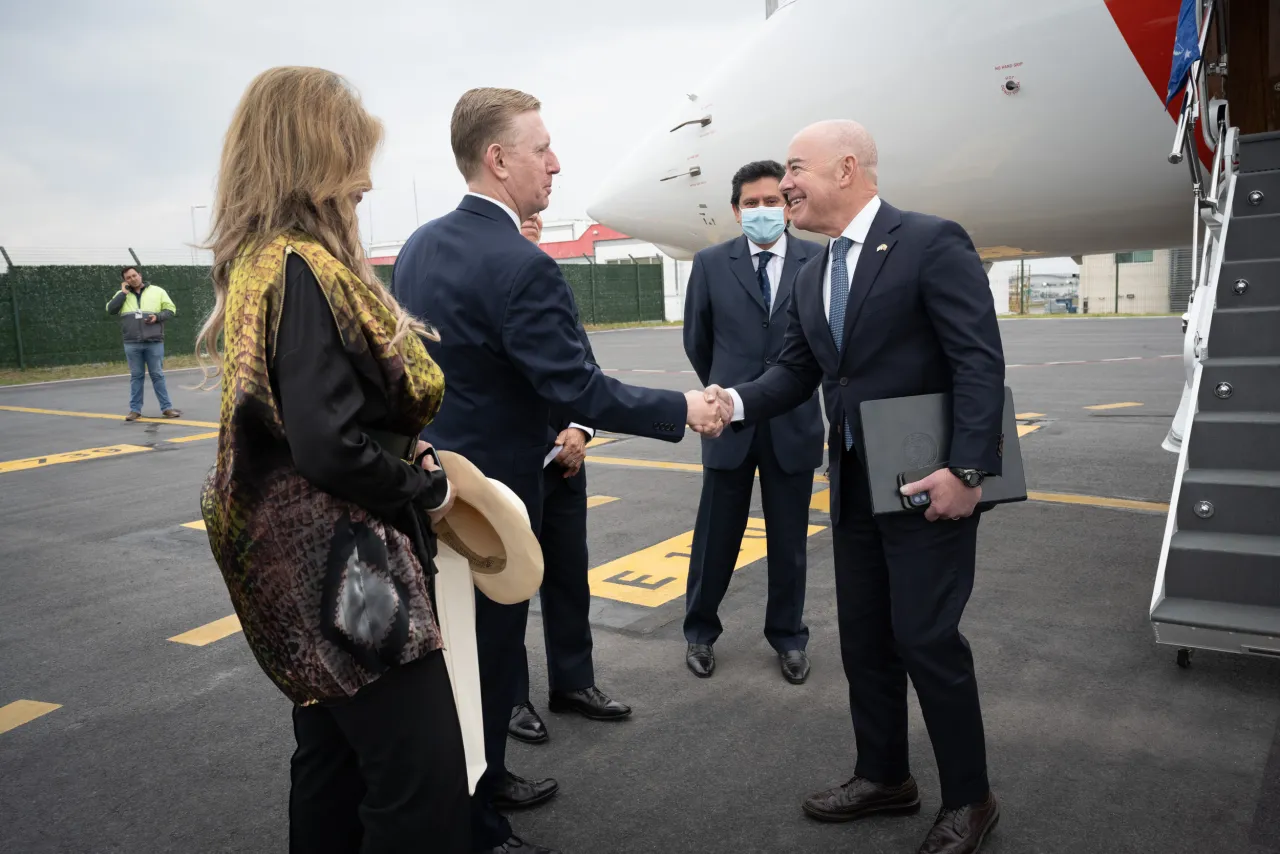 Image: DHS Secretary Alejandro Mayorkas Arrives in Quito, Ecuador (007)