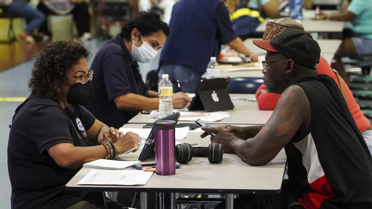 Image: FEMA Mobile Registration Intake Center at Midway Safe Harbor Center in Sanford (2)