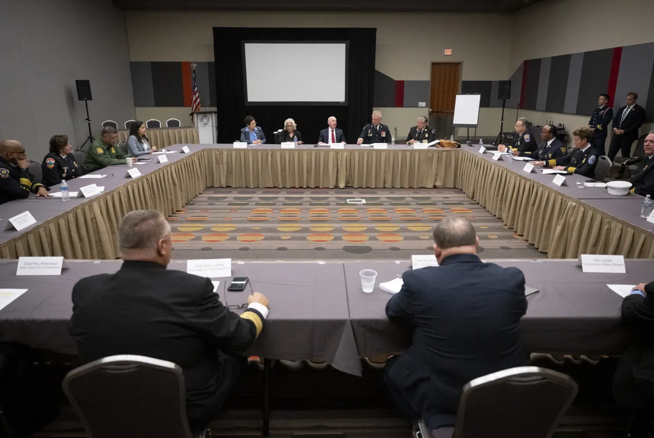 Image: DHS Secretary Alejandro Mayorkas Meets with International Association of Fire Chiefs Leadership (025)