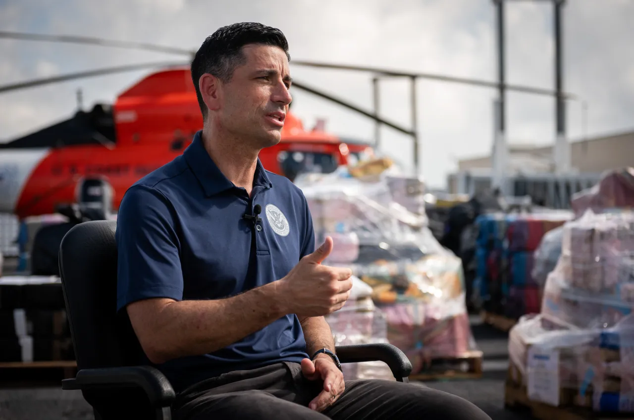 Image: Acting Secretary Wolf Joins USCG Cutter James in Offloading Narcotics (38)