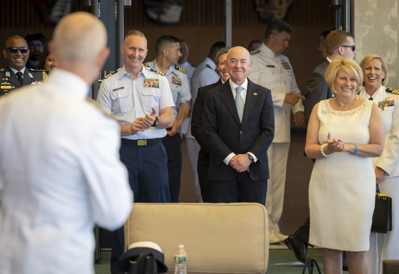 Image: DHS Secretary Alejandro Mayorkas Participates in the USCG Academy Graduation Ceremony (14)