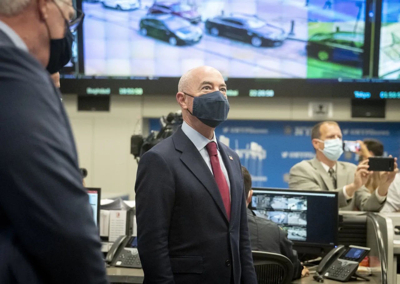 Image: DHS Secretary Alejandro Mayorkas Attends an NYPD Briefing (8)