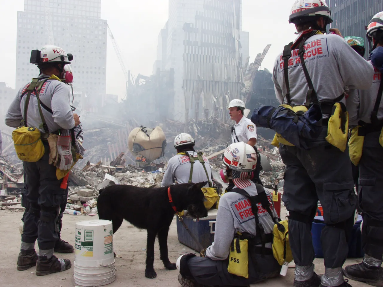 Image: 9/11 - Members of the Florida Urban Search and Rescue Task Force-1 prepare to enter Ground Zero