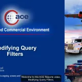 Image: ACE Reports: Modifying Query Filters