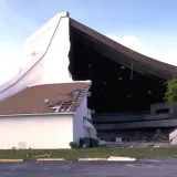 Image: Hurricane Andrew - Half of a stadium is collapsed