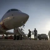 Image: DHS Secretary Alejandro Mayorkas Departs DCA (4)