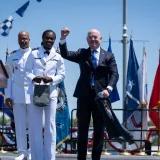 Image: DHS Secretary Alejandro Mayorkas Delivers Remarks at USCG Academy Commencement Address 2023 (060)