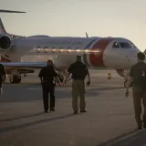 Image: DHS Secretary Alejandro Mayorkas Departs DCA (2)