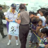 Image: Hurricane Andrew - FEMA distributes candy to children in Homestead