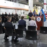 Image: DHS Secretary Alejandro Mayorkas Tours the CBP IMF at JFK (081)